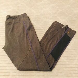 Lucy Tech Gray Purple Running Tights Leggi…